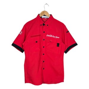 Vintage Coca Cola Uniform Japaners Work Button up Shirt
