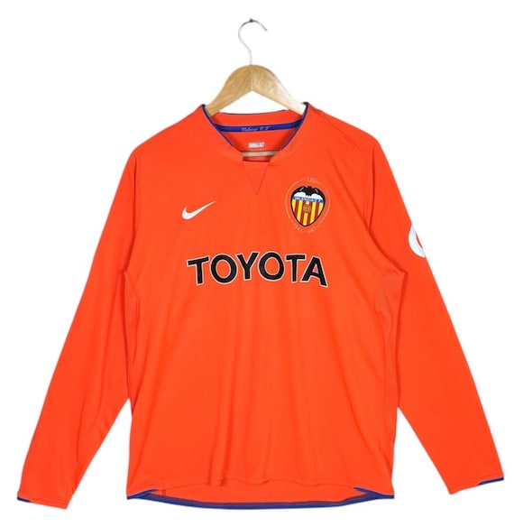 Vintage Nike Valencia CF David Villa Long Sleeve Away Shirt Jersey