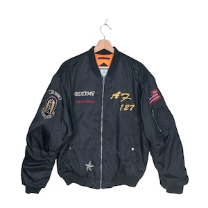 Italian Air Force Flight Jacket　黒染め 80s Vintage Italian Air Force L2B Flight Jacket W Removable