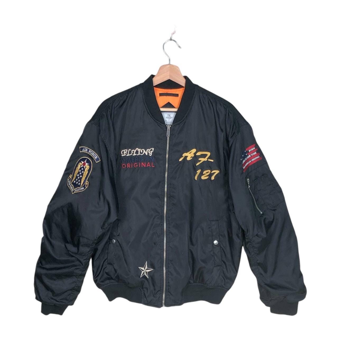 。*様 US Airforce MA-1 vintage flight jack VINTAGE USAF US AIR FORCE FLIGHT JACKET MA-1 MA1 80's SIZE
