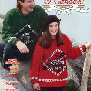 PATONS O CANADA Knitting Pattern Booklet 557 - Our Land in Handknits - Several Canadian Sweater Styles for You to Knit - 56 Page Booklet