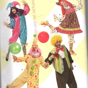 SIMPLICITY COSTUMES For ADULTS Pattern 2849 - Raggedy Ann, Jester, Clown  Size Xs - Xl