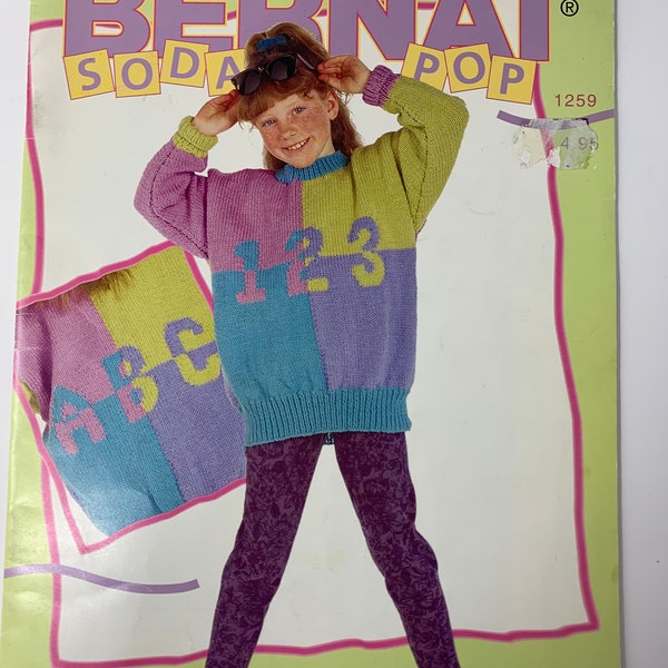 Bernat Soda Pop Kids Knitting Pattern Booklet