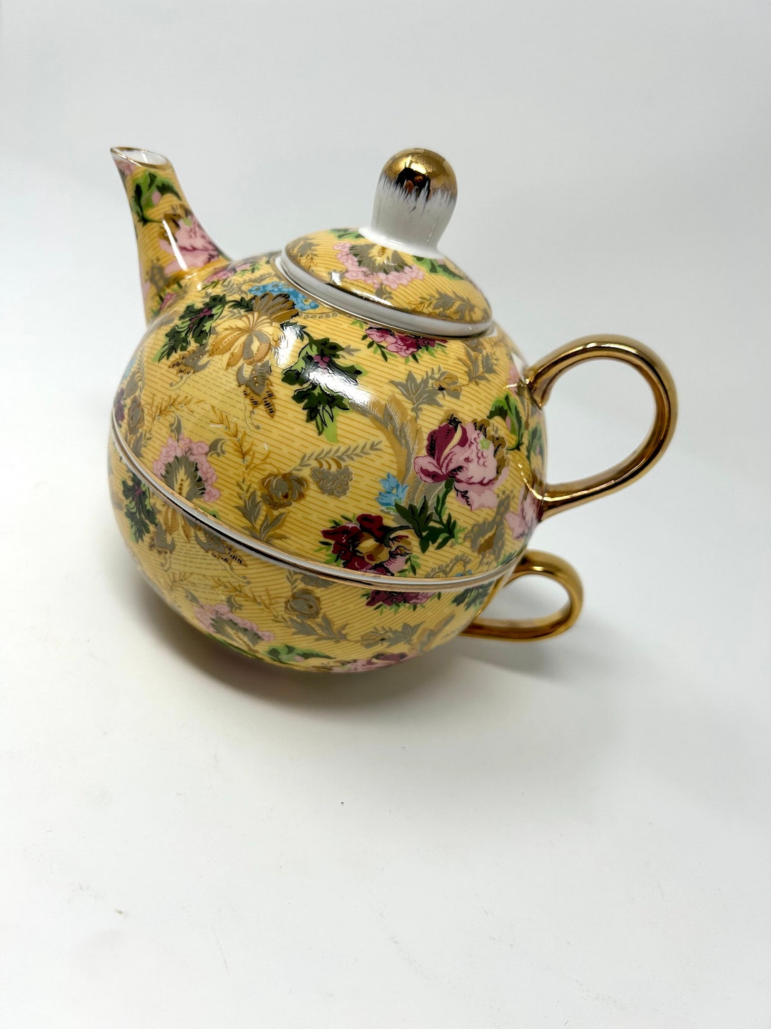 Adeline Tea for One Teapot and Tea Cup Vintage Fine Etsy