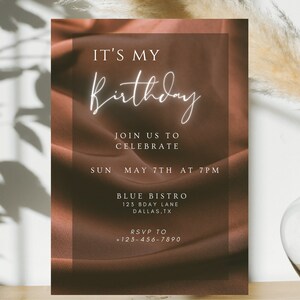 Birthday Dinner Invitation, Birthday Invitation, Dinner Invitation, Adult Birthday, Invitation Template