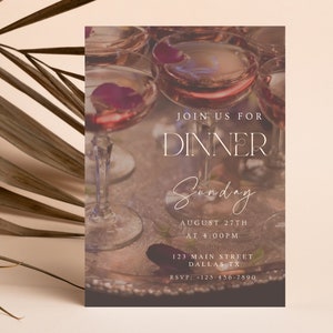 Dinner Party Invitation – Editable Invitation Template
