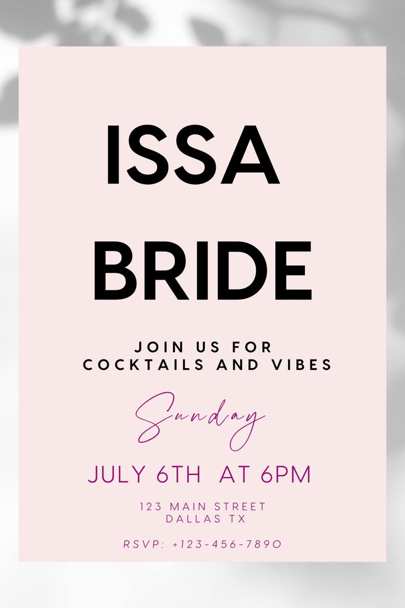 Bridal Shower Invitation Pink Bridal Shower Invitation Etsy