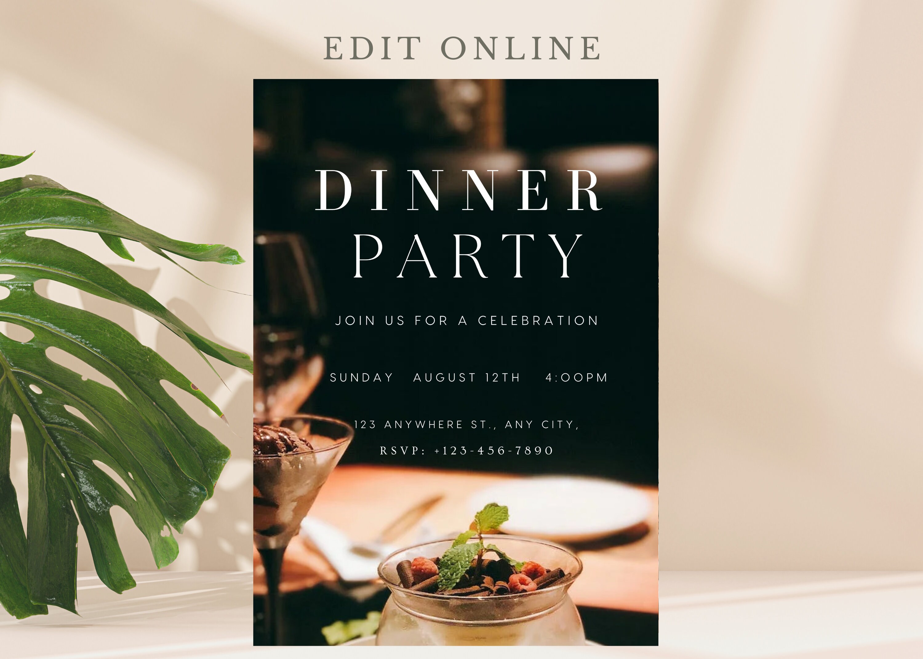 Dinner Party Invitation Dinner Party E-vite Dinner Party - Etsy