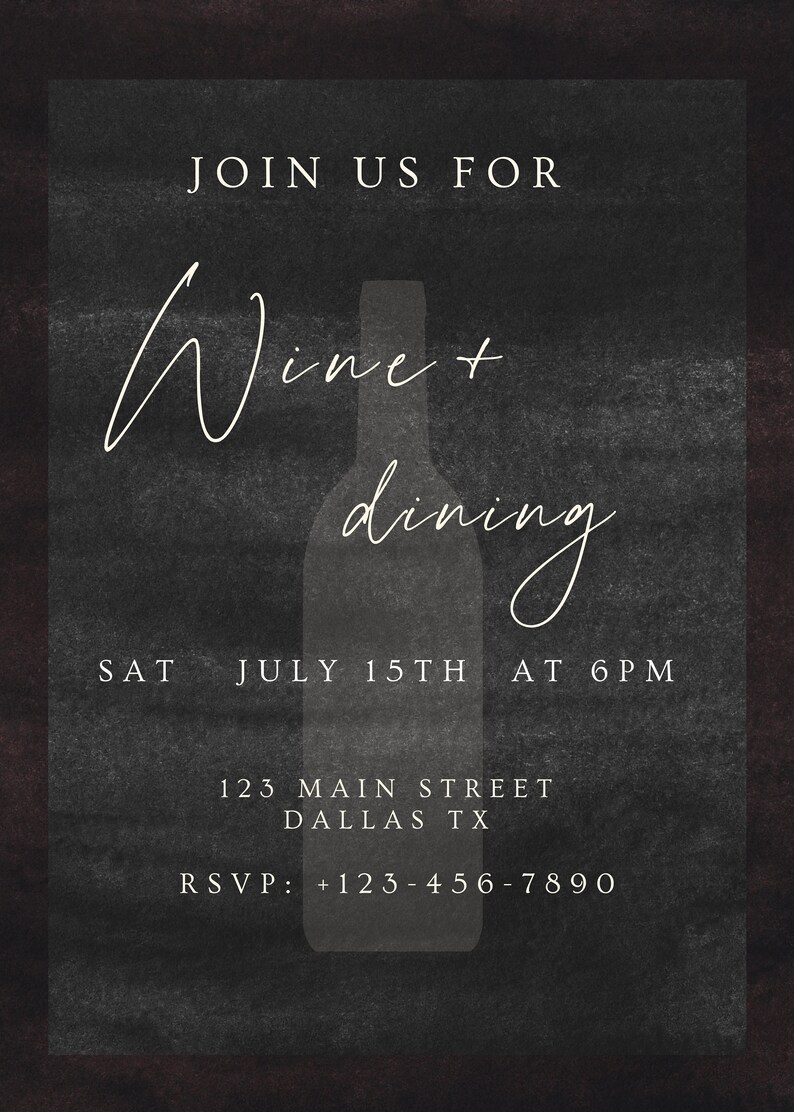 Downloadable Dinner Party Invitation, Cocktail Party Evite, Cocktail Party Downloadable Invite