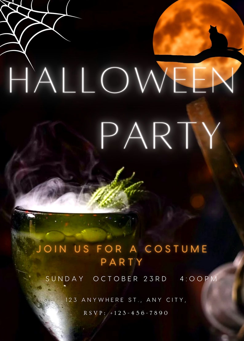 Halloween Party Invitations Halloween Party Invite Etsy