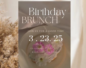 Birthday Brunch Invitation Template (PDF)