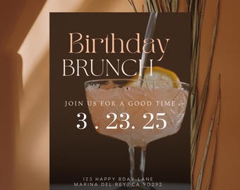 Birthday Brunch Invitation Template (PDF)