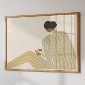 Abstract People Large Art Print Contemporary Artwork Nordic Minimalist Print Living Room Wall Art image 1