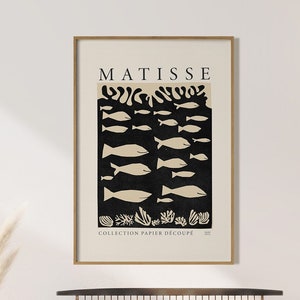 Henri Matisse Aquarium Inspired Exhibition Collages Art Poster Henri Matisse Abstract Printable Wall Art La Gerbe Vintage Exhibition Poster