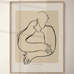 Better Together Embrace Print Romantische Zeichnung Poster Jahrestag Geschenk Paar Umarmung Kunstdruck Moderne Wandkunst Partnergeschenk