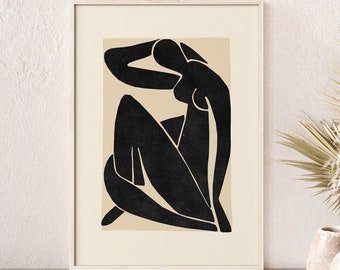 Henri Matisse Nu Noir Art Matisse Affiche d’exposition Matisse Matisse Nu Bleu Idéal Décoration Cadeau Imprimer Affiche Matisse