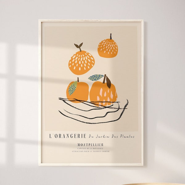 Bowl With Oranges Wall Art French Food Print Art For Dining Room Museum Exhibition Poster Instant Download Colorful Printable Art Kitchen