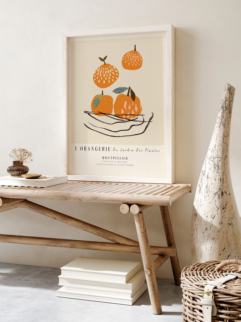 Bol avec Oranges Wall Art French Food Print Art For Dining Room Museum Exhibition Poster Instant Download Colorful Printable Art Kitchen image 3