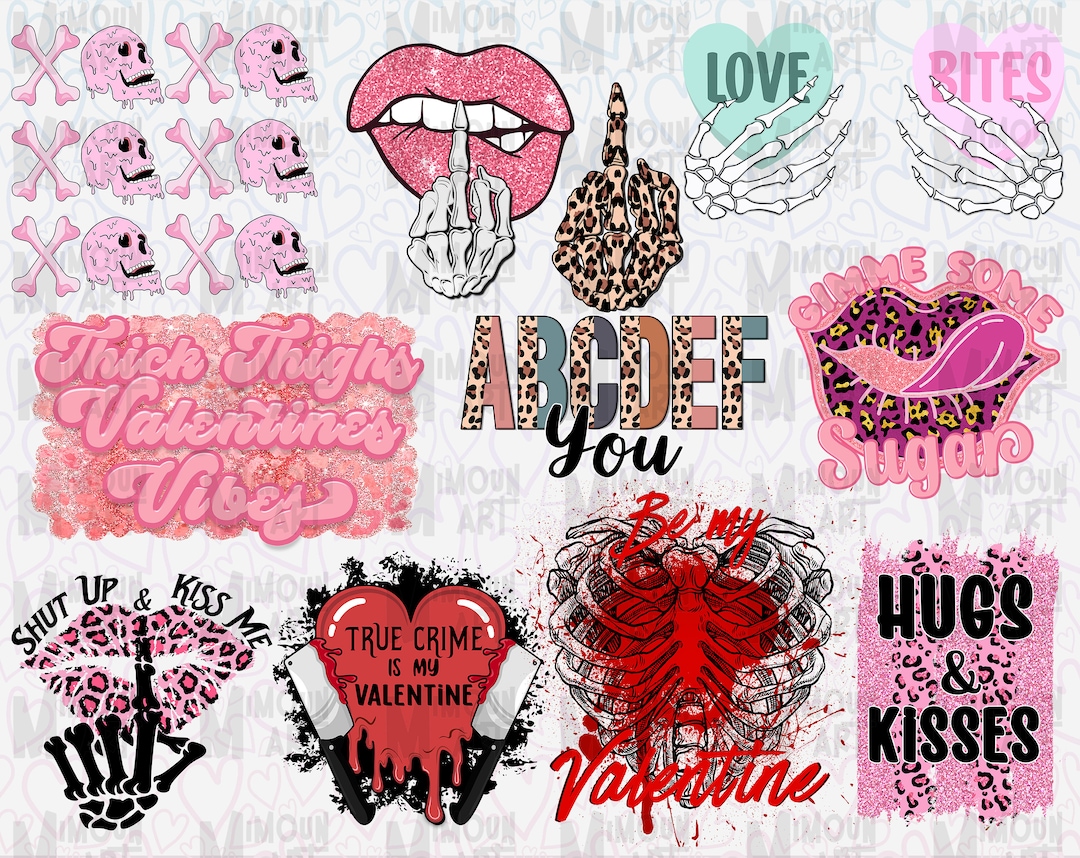 Valentine Png Bundle Sublimation Gimme Sugar Pie Thick Thighs Vibes ...