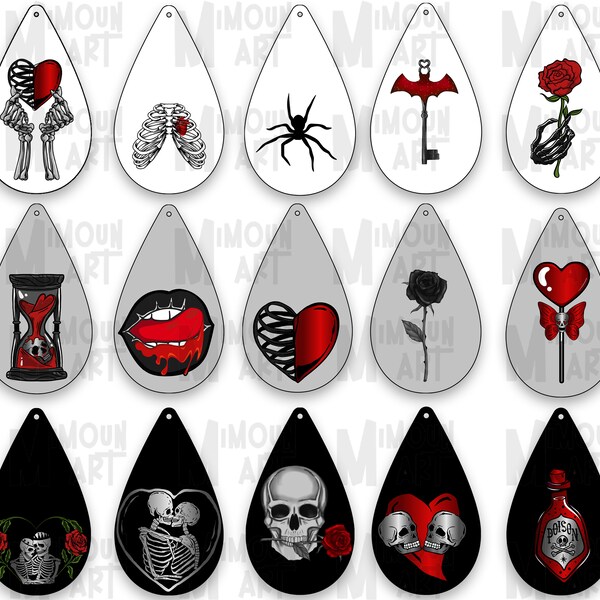 Dark Valentine Earrings – Etsy