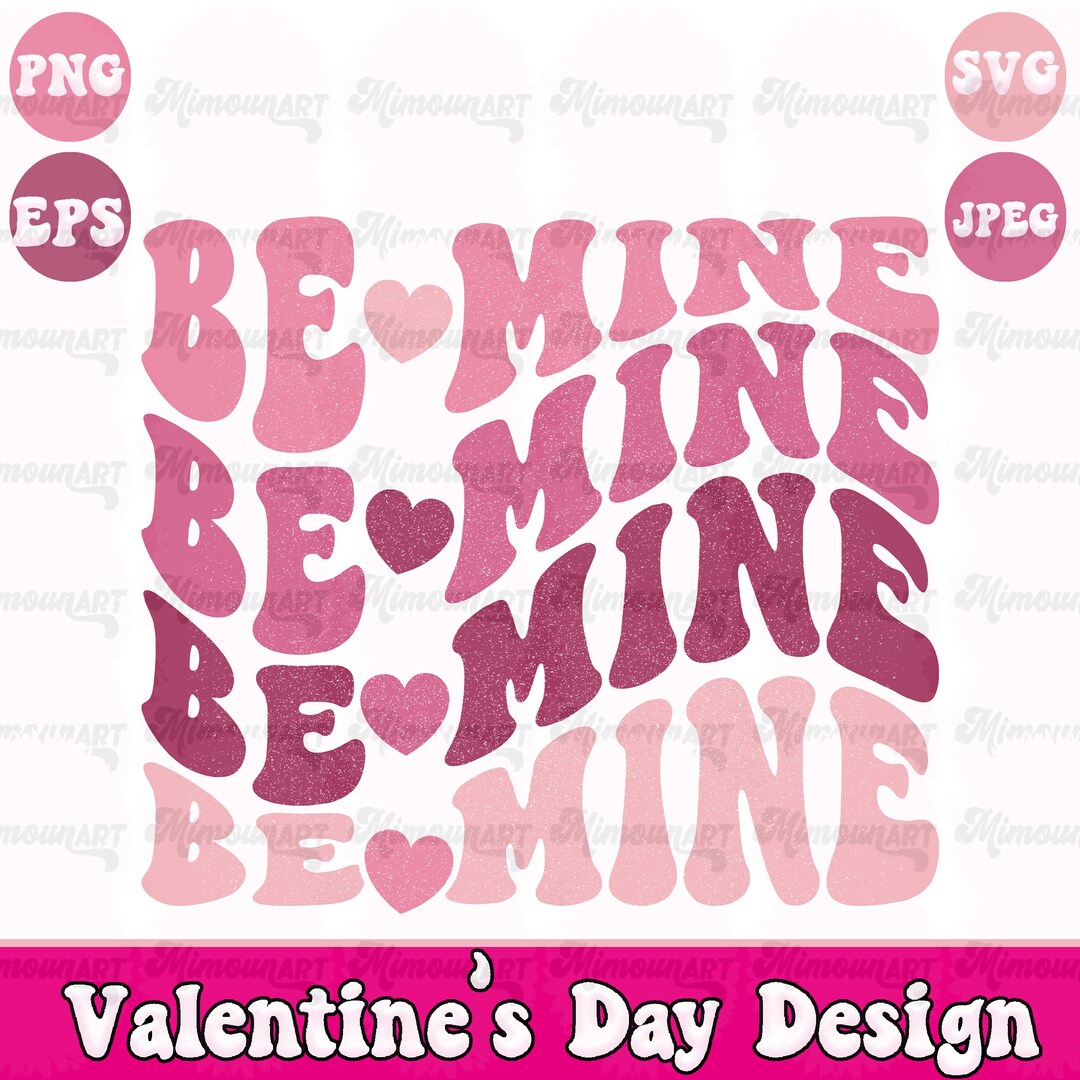 Be Mine Valentine Png, Valentine's Day Png, Retro Valentine Png, Be My ...
