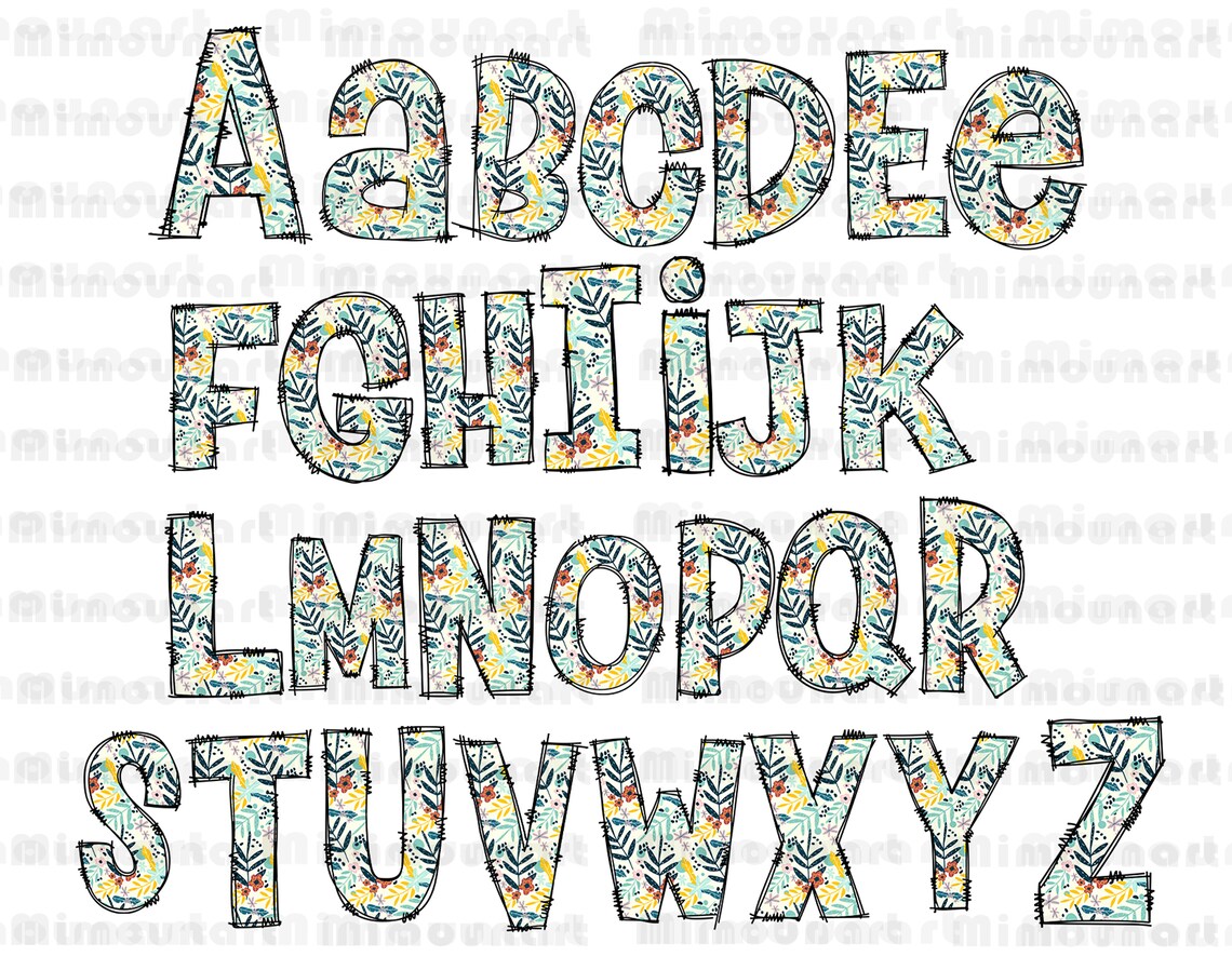 Spring Letters Png Floral Alphabet PNG Letters and Numbers - Etsy
