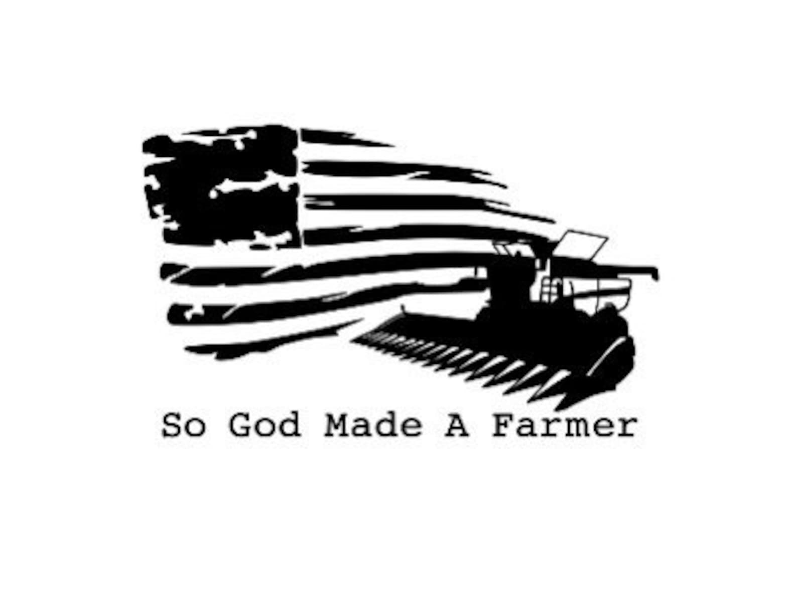 So God Made a Farmer Decal - Etsy
