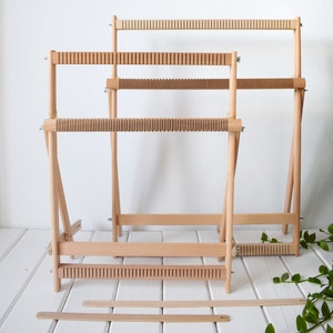 XX Large Weaving Loom with stand and heddle bar • tapestry weaving frame • 26 inches * 21 inches Loom • Standing Weaving Loom