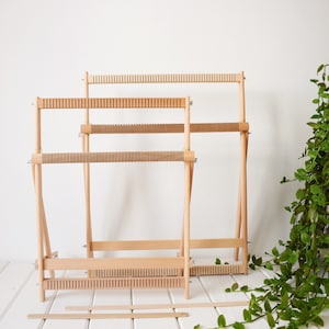 XX Large Weaving Loom with stand and heddle bar • tapestry weaving frame • 26 inches * 21 inches Loom • Standing Weaving Loom