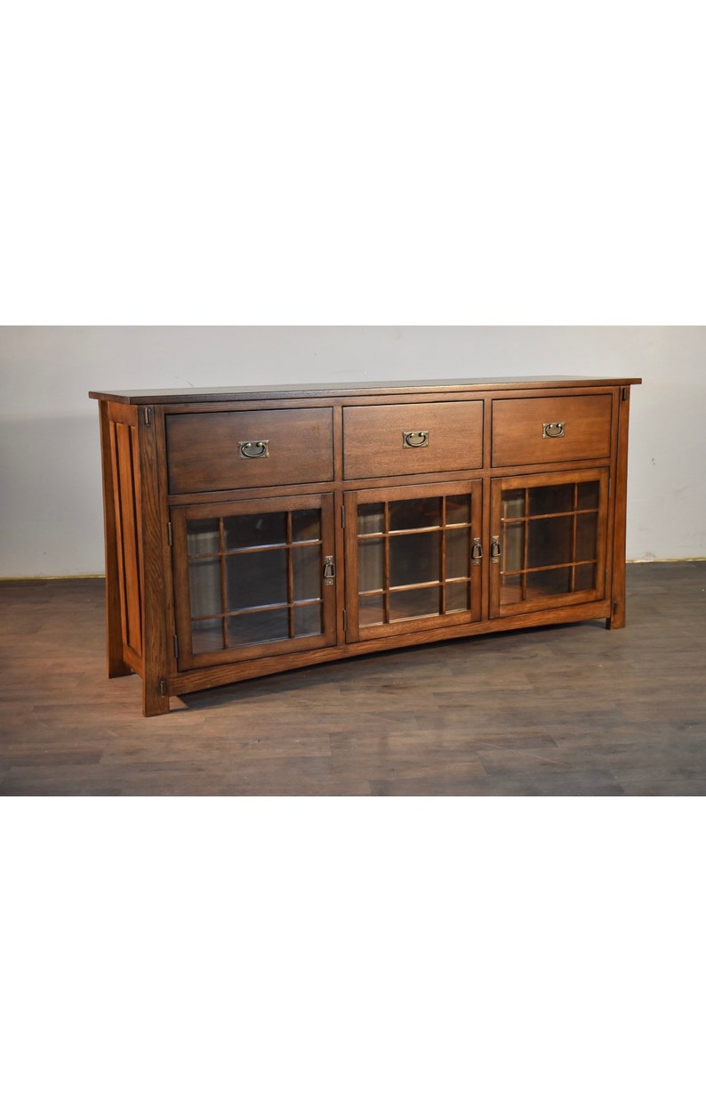 Craftsman Style Quarter Sawn Oak Sideboard 72W Etsy