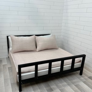 3D Digital Print File 1:12 Scale King Size Bed Frame obj, stl file ONLY