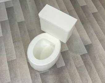 3D digital utskriftsfil 1:12 skala dockhus miniatyr toalett