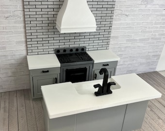 Archivo de impresión digital 3D SOLAMENTE: Gabinetes bajos de cocina estilo Shaker a escala 1:12 para casa de campo (archivos OBJ y STL)