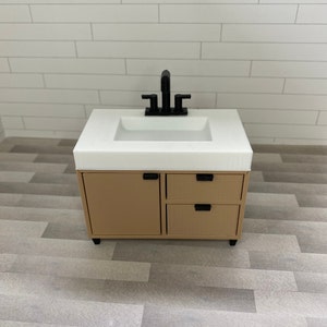 Digitale 3D Druck Datei 1:12 Maßstab Puppenhaus Miniatur Badezimmer Waschtisch