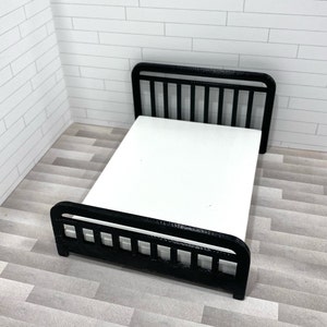 3D Digital Print File 1:12 scale Dollhouse Miniature Metal Style Bedframe, STL, OBJ Digital File ONLY, , Ikea dollhouse furniture