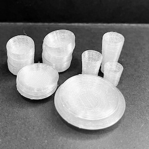 3D Digital Druck NUR Puppenhaus Essgeschirr, 1:12 Teller, Tassen, Schüsseln, Puppenhaus Miniaturen, STL, OBJ Dateien