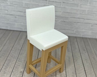 3D Digital Print File ONLY 1:12 Scale Bar Stool STL, OBJ Print File