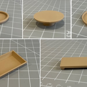ALLEEN digitaal bestand - decoratieve trays op schaal 1:12 voor miniatuur poppenhuis 3D-print - STL-, OBJ-bestanden