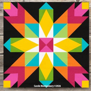 Summer Play Bear Paw Barn Quilt Painting Pattern: DIY Wall Art Tutorial (PDF Download)