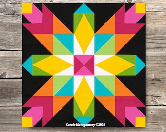 Summer Play Bear Paw Barn Quilt Painting Pattern: DIY Wall Art Tutorial (PDF Download)