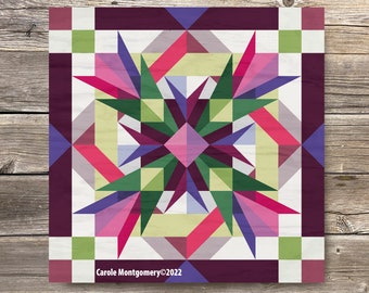 Garden Faire Royal Barn Quilt Pattern and Directions for Painting this Outdoor Art