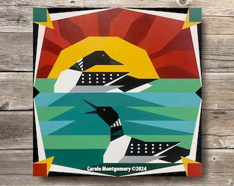 Laughing Loons  Barn Quilt Painting Pattern: DIY Wall Art Tutorial (PDF Download)