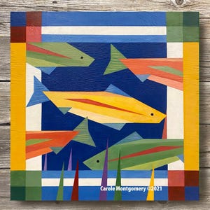 Gone Fishing: Barn Quilt Pattern and Directions for Painting this Outdoor Art