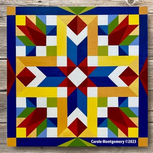Spring Rising Barn Quilt PDF Pattern and Directions for Painting this Outdoor Art