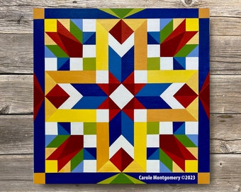 Spring Rising Barn Quilt Painting Pattern: DIY Wall Art Tutorial (PDF Download)