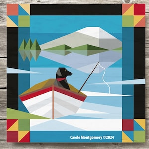 Black Dory Dog Barn Quilt Painting Pattern: DIY Wall Art Tutorial (PDF Download)