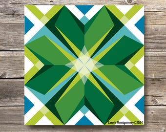 Lucky Clover  Barn Quilt Painting Pattern: DIY Wall Art Tutorial (PDF Download)