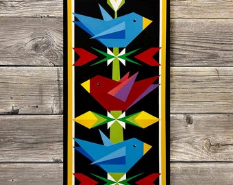 Bird Ladder Barn Quilt Painting Pattern: DIY Wall Art Tutorial (PDF Download)