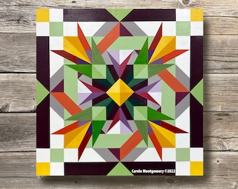 Garden Faire Barn Quilt Pattern and Directions for Painting this Outdoor Art