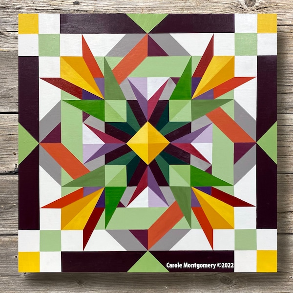 Garden Faire Barn Quilt Pattern and Directions for Painting this Outdoor Art